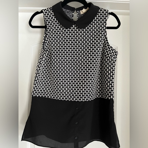 Maison Jules | Peter Pan Collar Layered Sleeveless Top SMALL - Picture 1 of 3